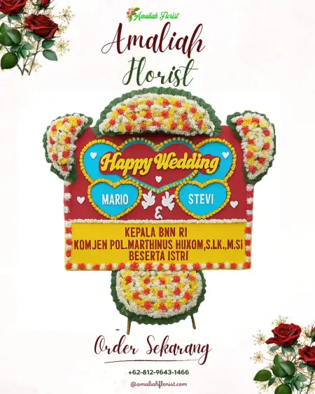Papan Bunga Pernikahan Batiombo